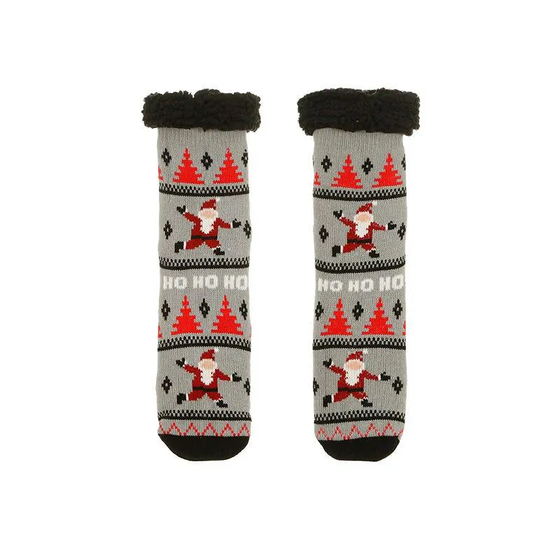 Calcetines gruesos navideños - Ho Ho Ho talla - XL