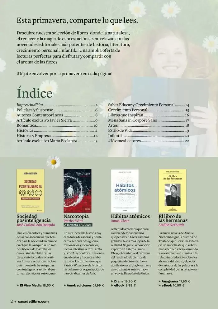 Catálogo de Casa del Libro Comparte lo que lees 1 de marzo al 31 de marzo 2025 - Página 2