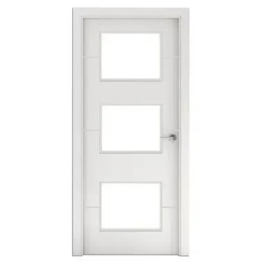 Puerta de Interior acristalada Capri blanco izquierda 203x72,5 cm