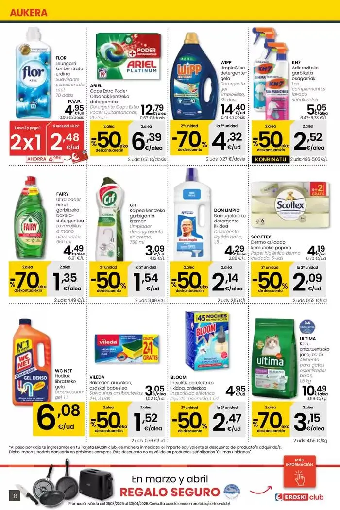 Catálogo de AUKERA OFERTA SUPERMERKATUAK EROSKI  10 de abril al 29 de abril 2025 - Página 18
