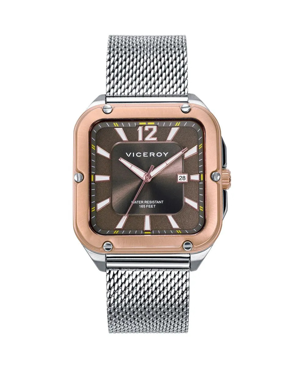 Reloj de Hombre Magnum caja bicolor y malla milanesa de acero