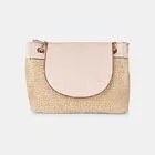 Bolso bandolera de mujer efecto rafia