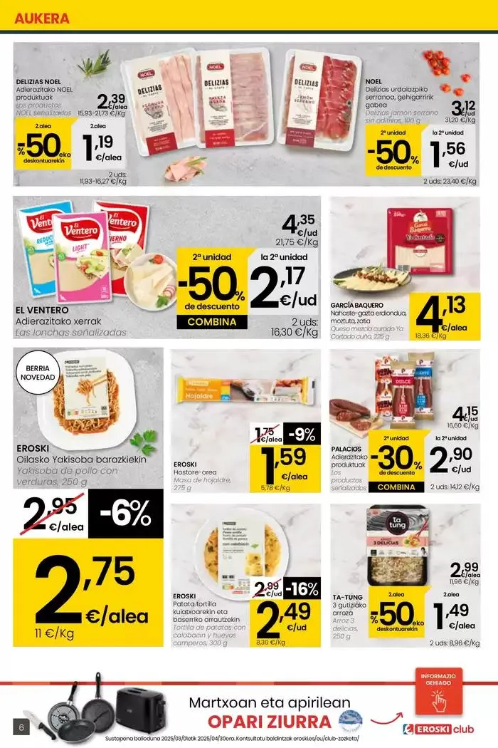 Catálogo de Prezio merkeagoa SUPERMERKATUAK EROSKI  27 de marzo al 8 de abril 2025 - Página 6