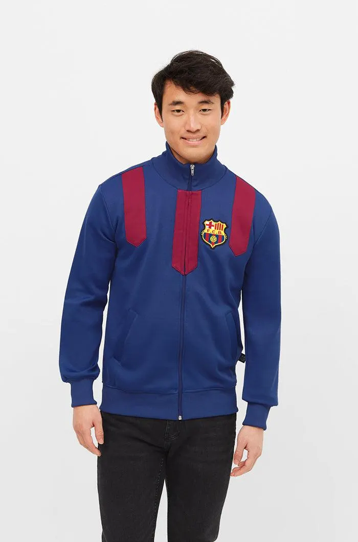 Sudadera vintage con cremallera FC Barcelona
