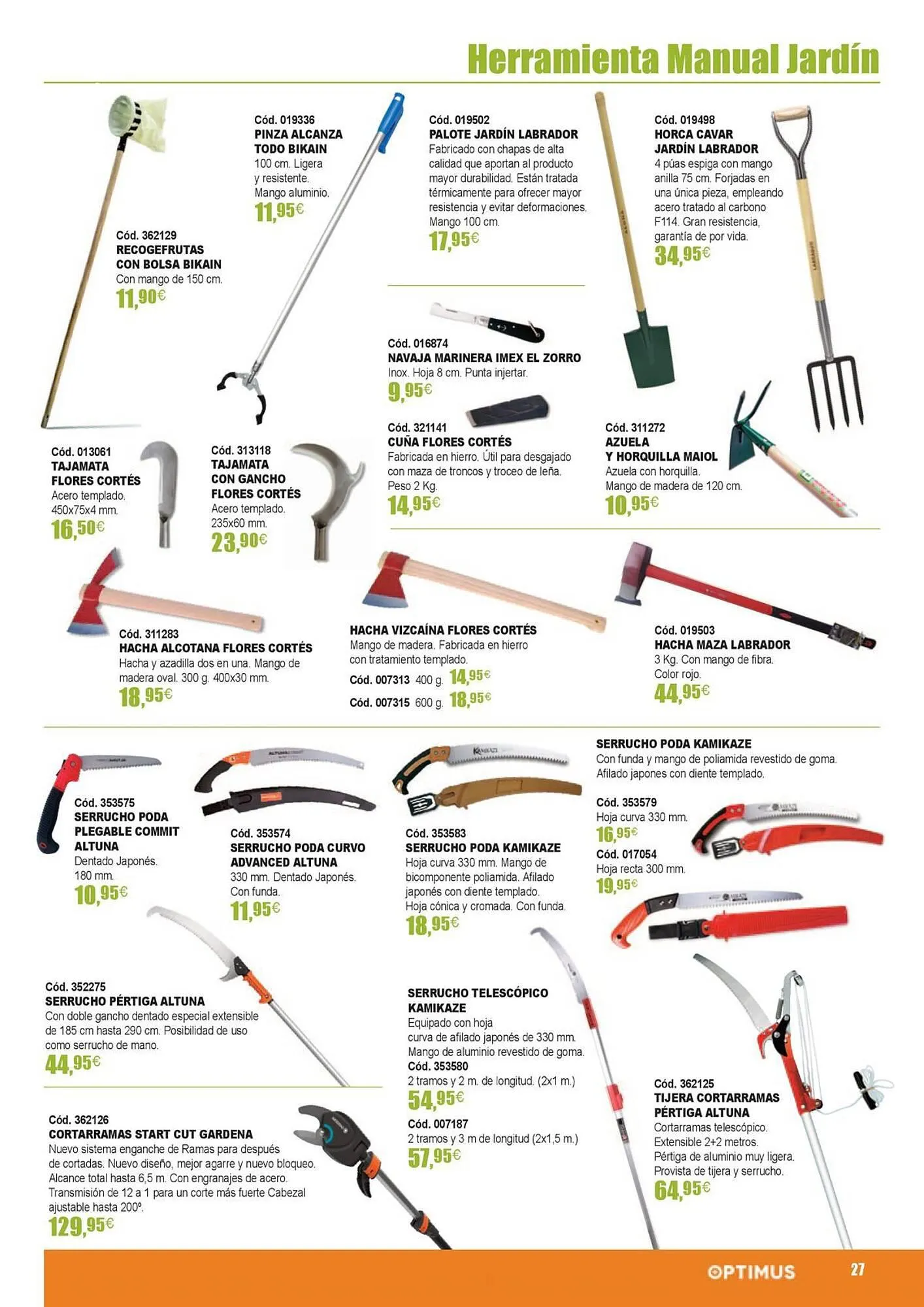 Catálogo de Folleto Optimus 21 de marzo al 31 de agosto 2024 - Página 27