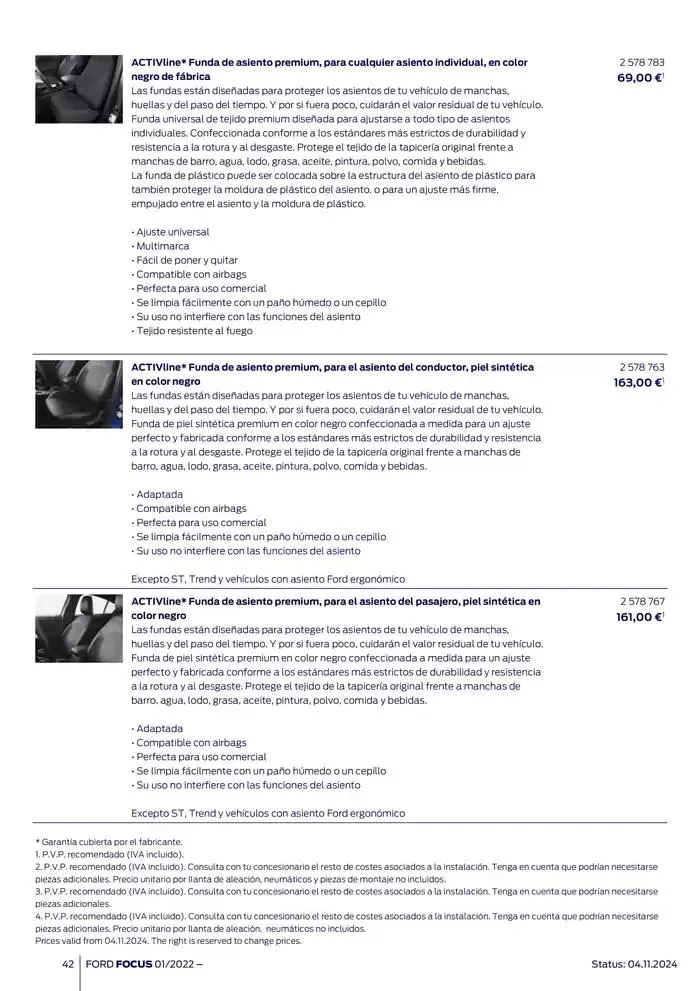 Catálogo de Ford de accesorios Focus 13 de noviembre al 13 de noviembre 2025 - Página 42