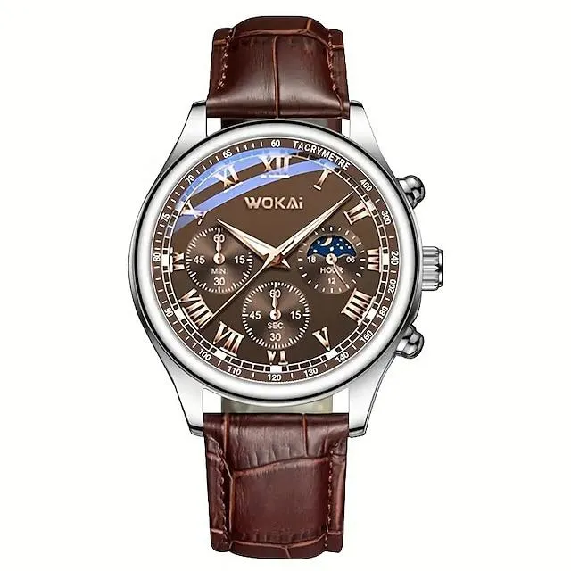 reloj de pulsera de negocios para hombre reloj de pulsera de cuarzo para hombre reloj marrón
