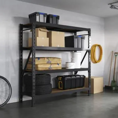 Estantería metálica negro 180x180x60 cm C&L