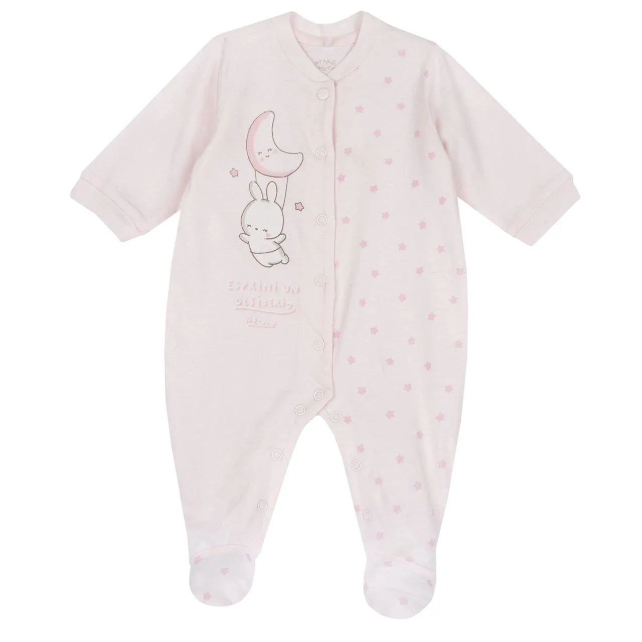 Pijama conejo rosa apertura frontal