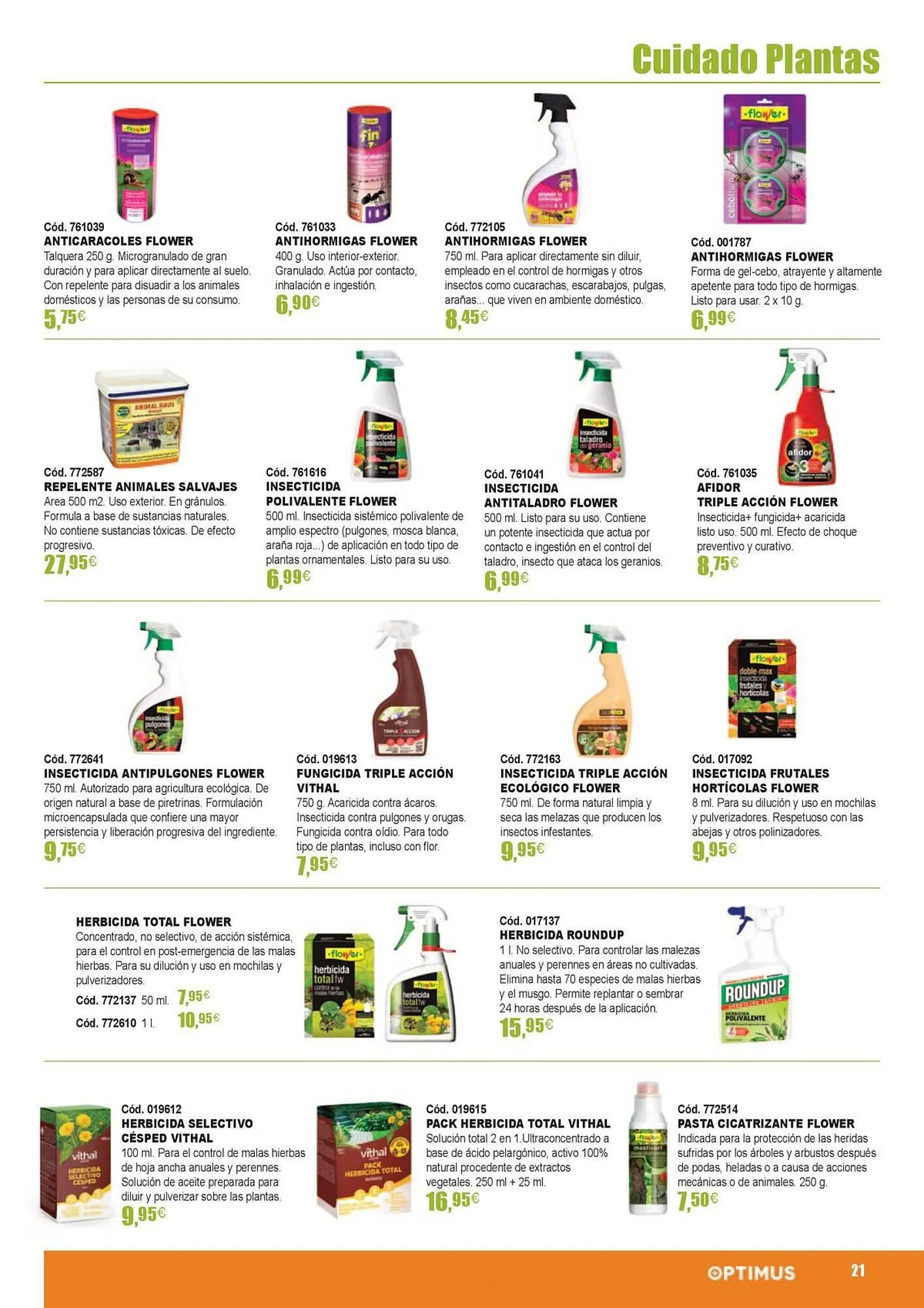 Catálogo de Folleto Optimus 21 de marzo al 31 de agosto 2024 - Página 21