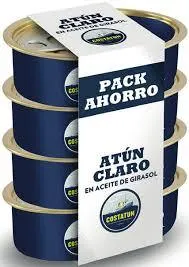 ATÚN CLARO ACEITE GIRASOL PACK AHORRO 4UDS 288G