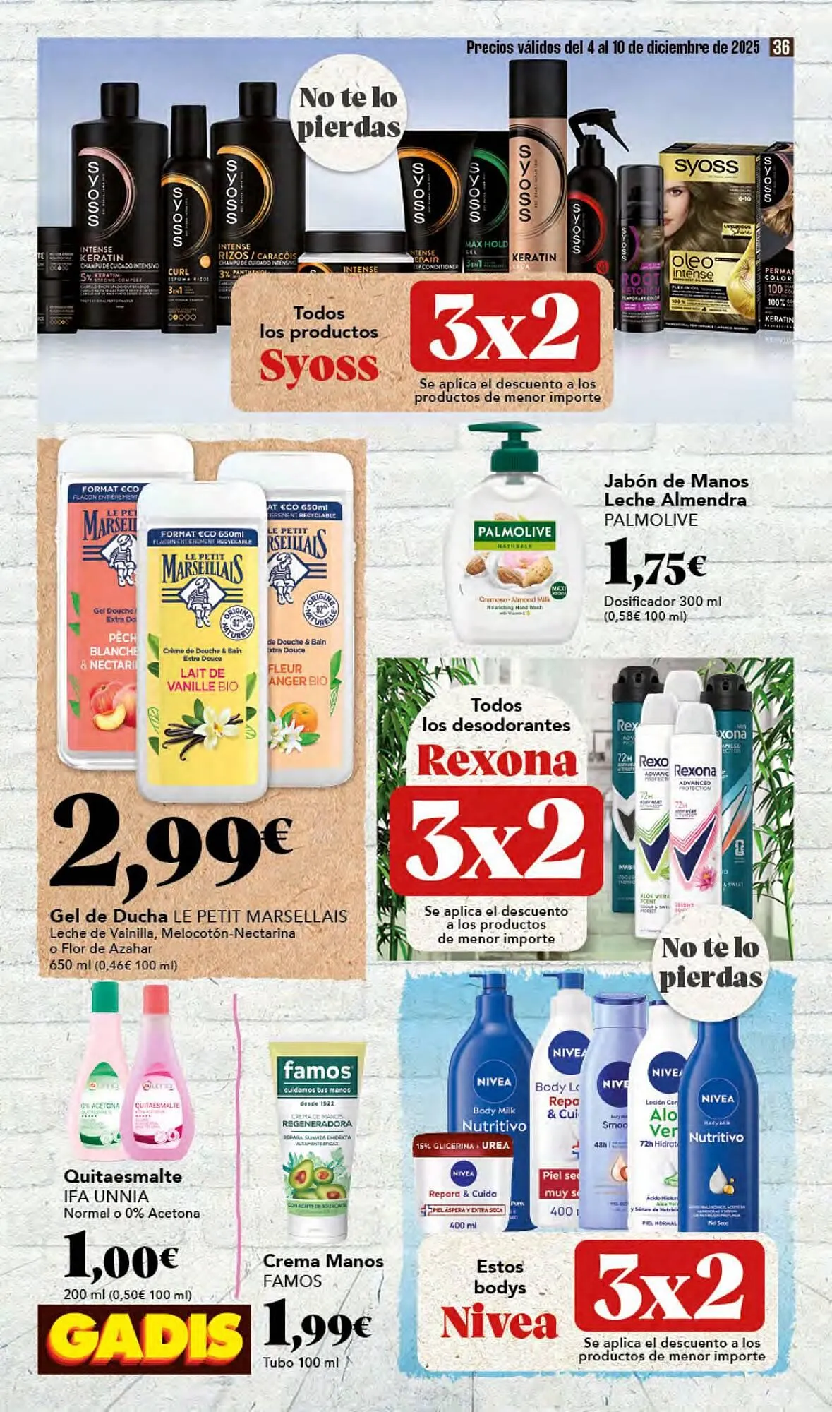 Catálogo de Folleto Gadis 4 de diciembre al 10 de diciembre 2025 - Página 36