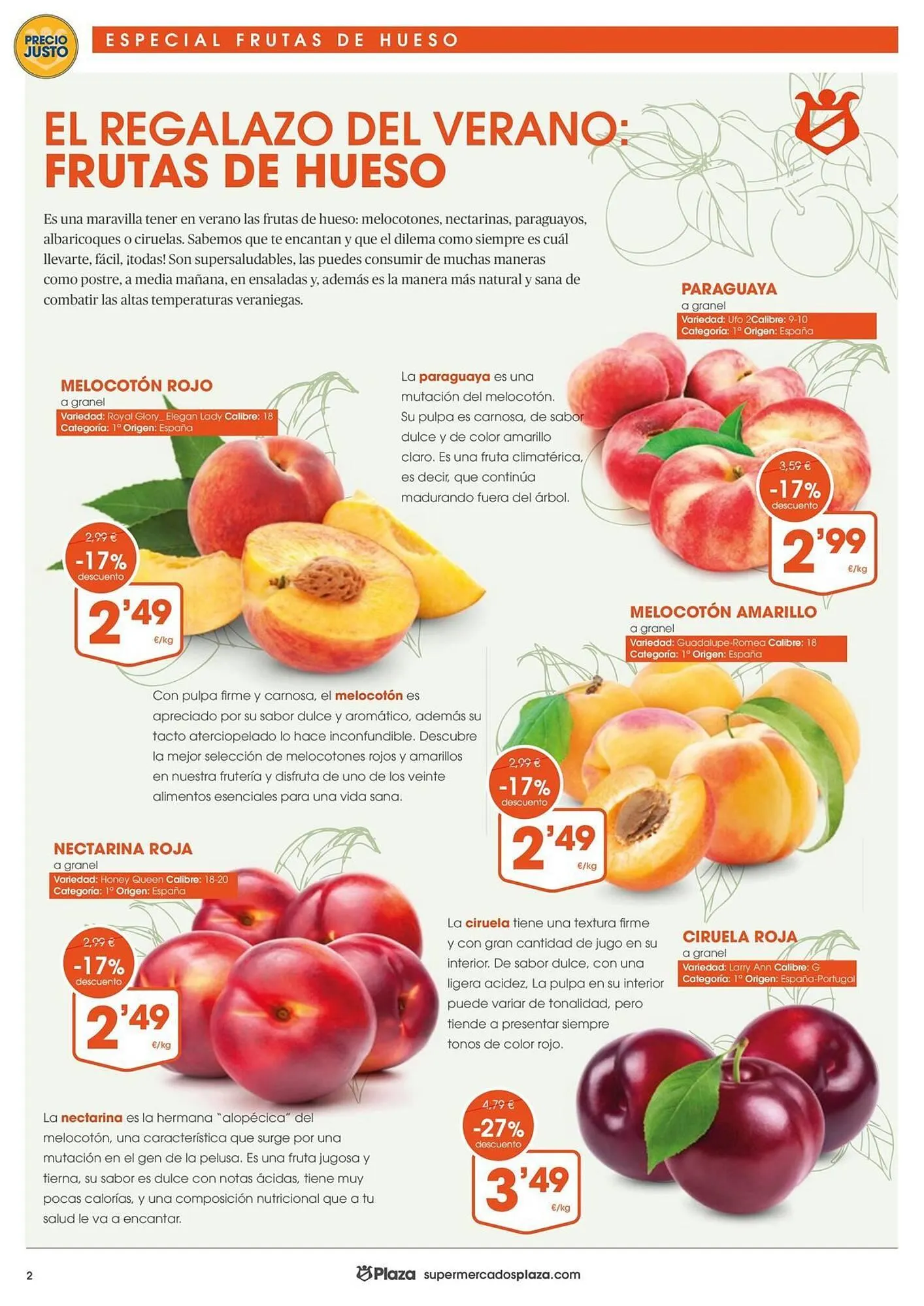 Catálogo de Folleto Supermercados Plaza 11 de julio al 30 de julio 2025 - Página 2