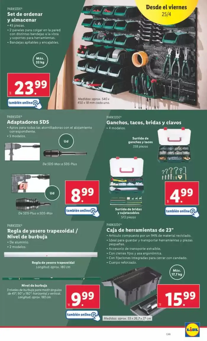 Catálogo de ¡Bazar Lidl! Ofertas válidas del 21/04 al 27/04 21 de abril al 27 de abril 2025 - Página 25