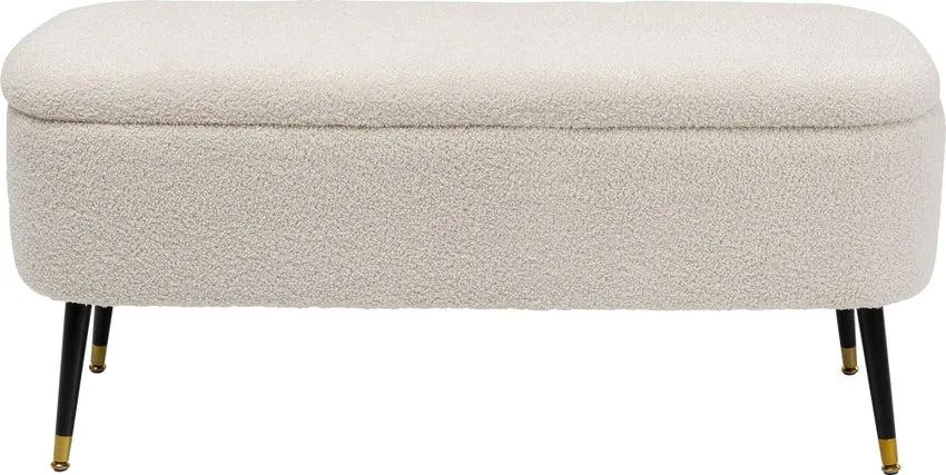 Banco con almacenaje Rico blanco