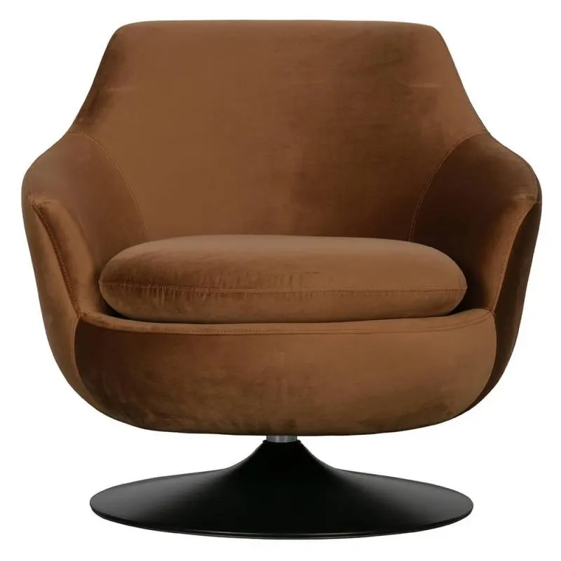 Sillón giratorio Jada marrón