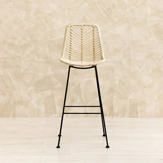 Taburete ratán natural