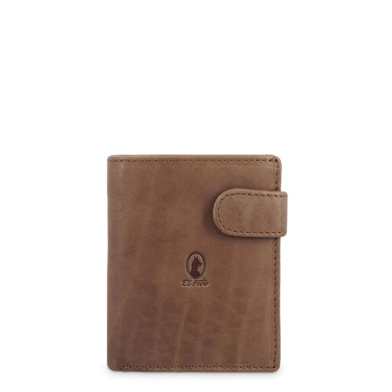 Cartera con monedero exterior hombre en piel vacuno color cuero- Durango