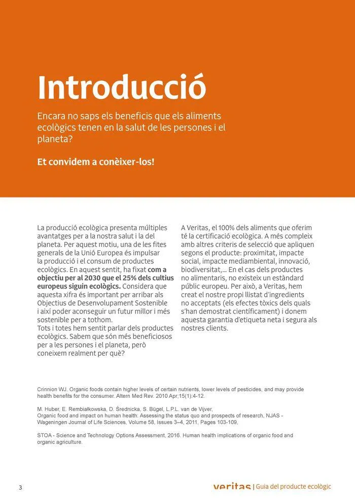 Catálogo de Veritas ABC productes ecològics 2 de septiembre al 31 de diciembre 2024 - Página 3