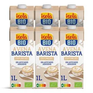 Pack 6 uds Bebida de Avena Barista BIO Isola Bio, 1L