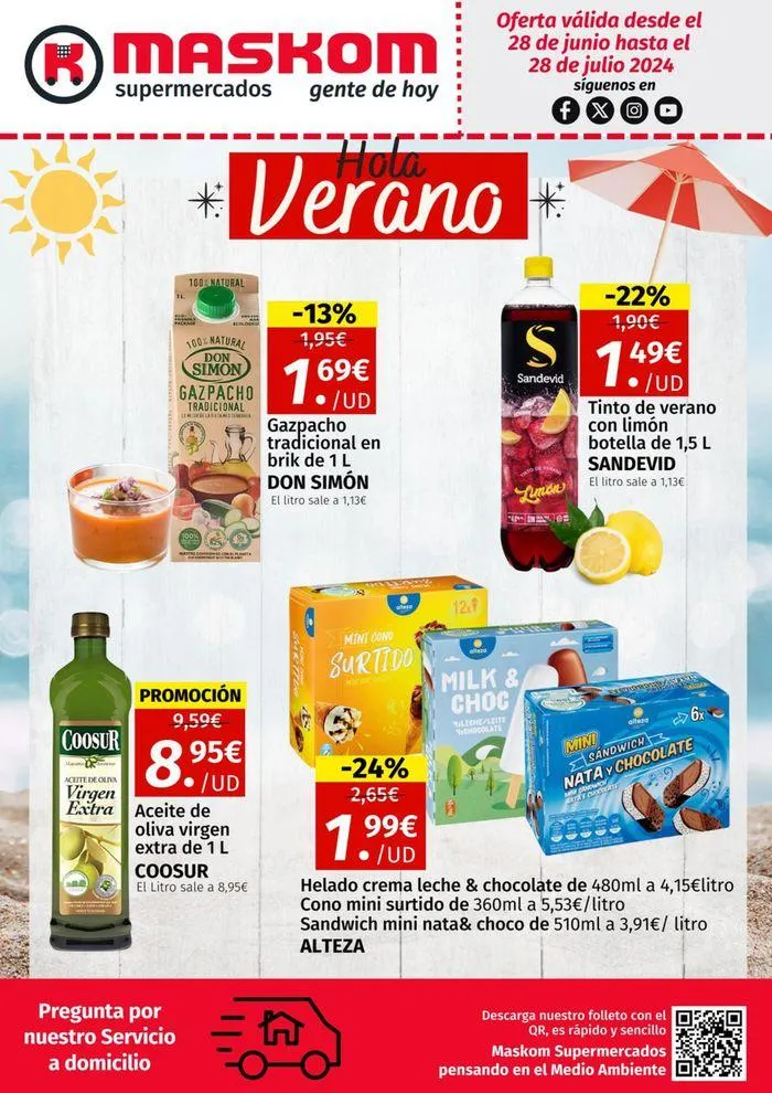 Maskom Supermercados Folleto Julio 2024 - 1
