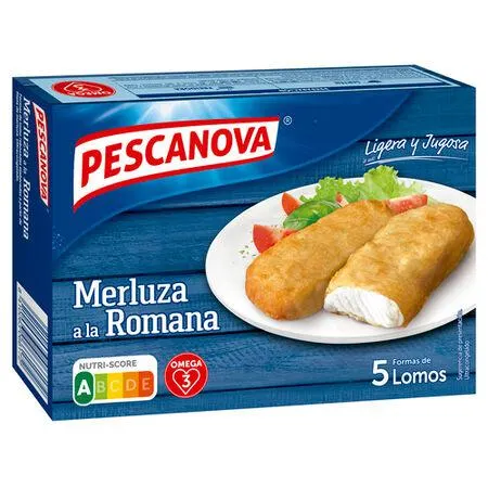 Lomos merluza Pescanova 325g romana