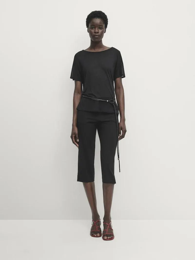 Camiseta manga corta cuello redondo