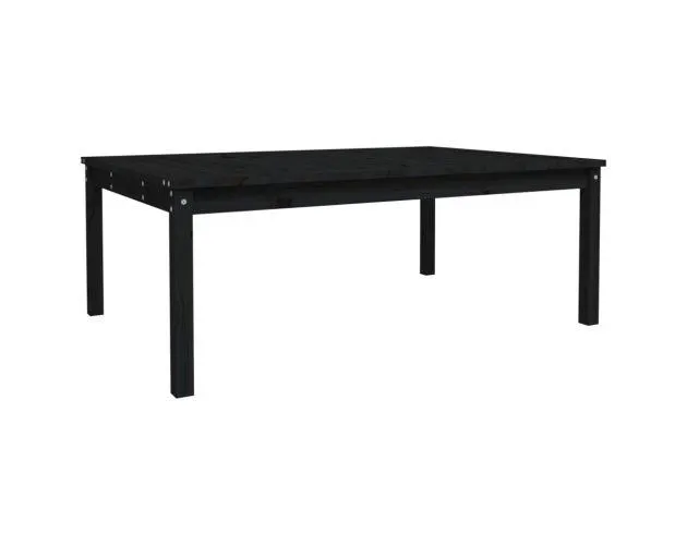 vidaXL mesa de jardín madera maciza pino negro 121x82,5x45 cm