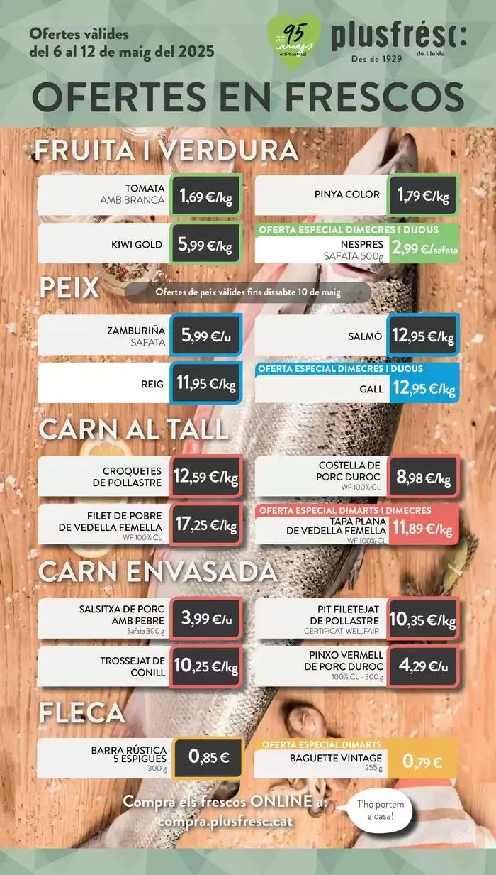 Catálogo de Ofertes De Productes Frescos 6 de mayo al 12 de mayo 2025 - Página 1