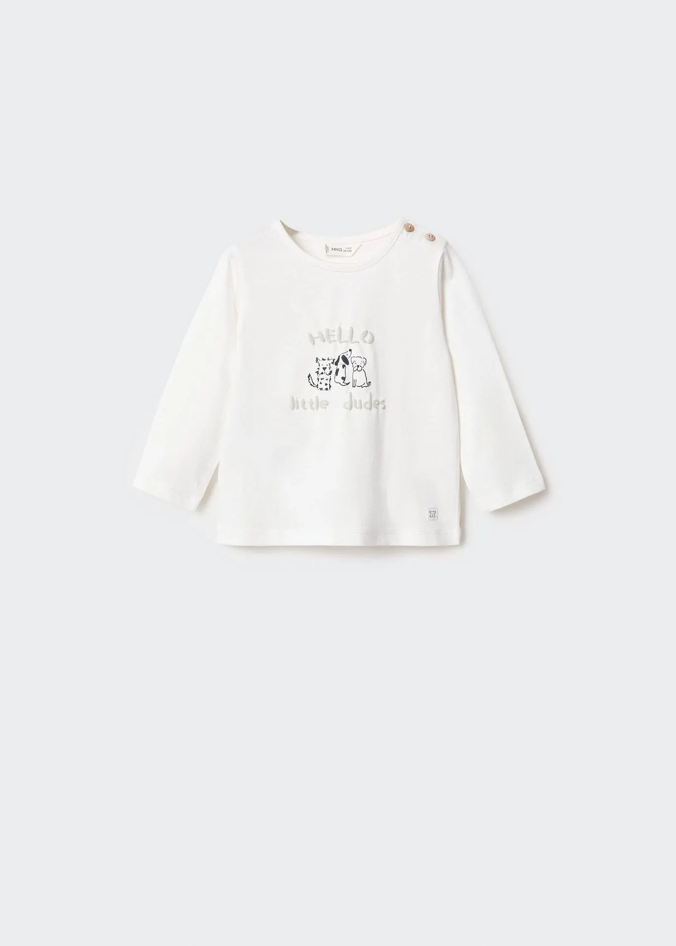 Camiseta manga larga estampada