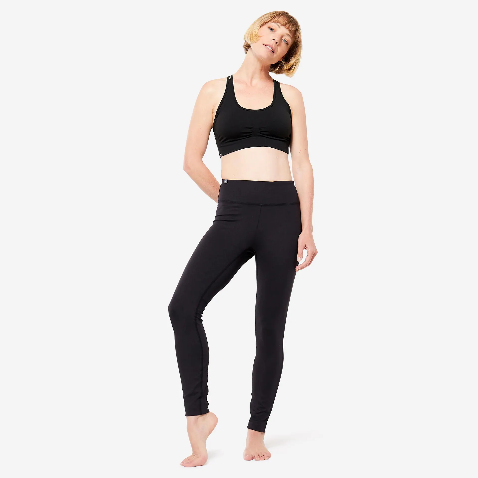 Leggings Yoga Mujer Negro Efecto Segunda Piel