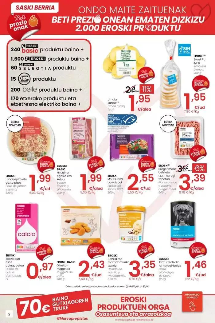 Catálogo de AUKERA OFERTA SUPERMERKATUAK EROSKI 10 de abril al 29 de abril 2025 - Página 2