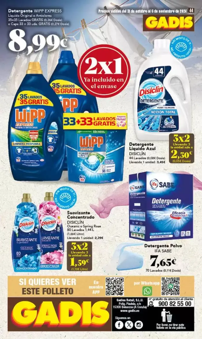 Catálogo de Catálogo Gadis Galicia 31 de octubre al 6 de noviembre 2024 - Página 44