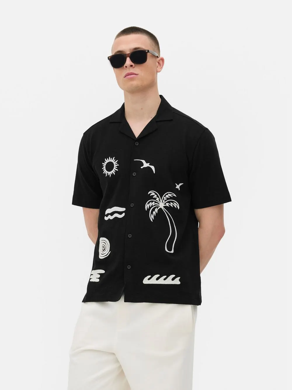 Camisa abstracta «Tropical Island»