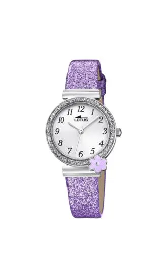 RELOJ INFANTIL LOTUS CON ESFERA PLATEADA 18625/4