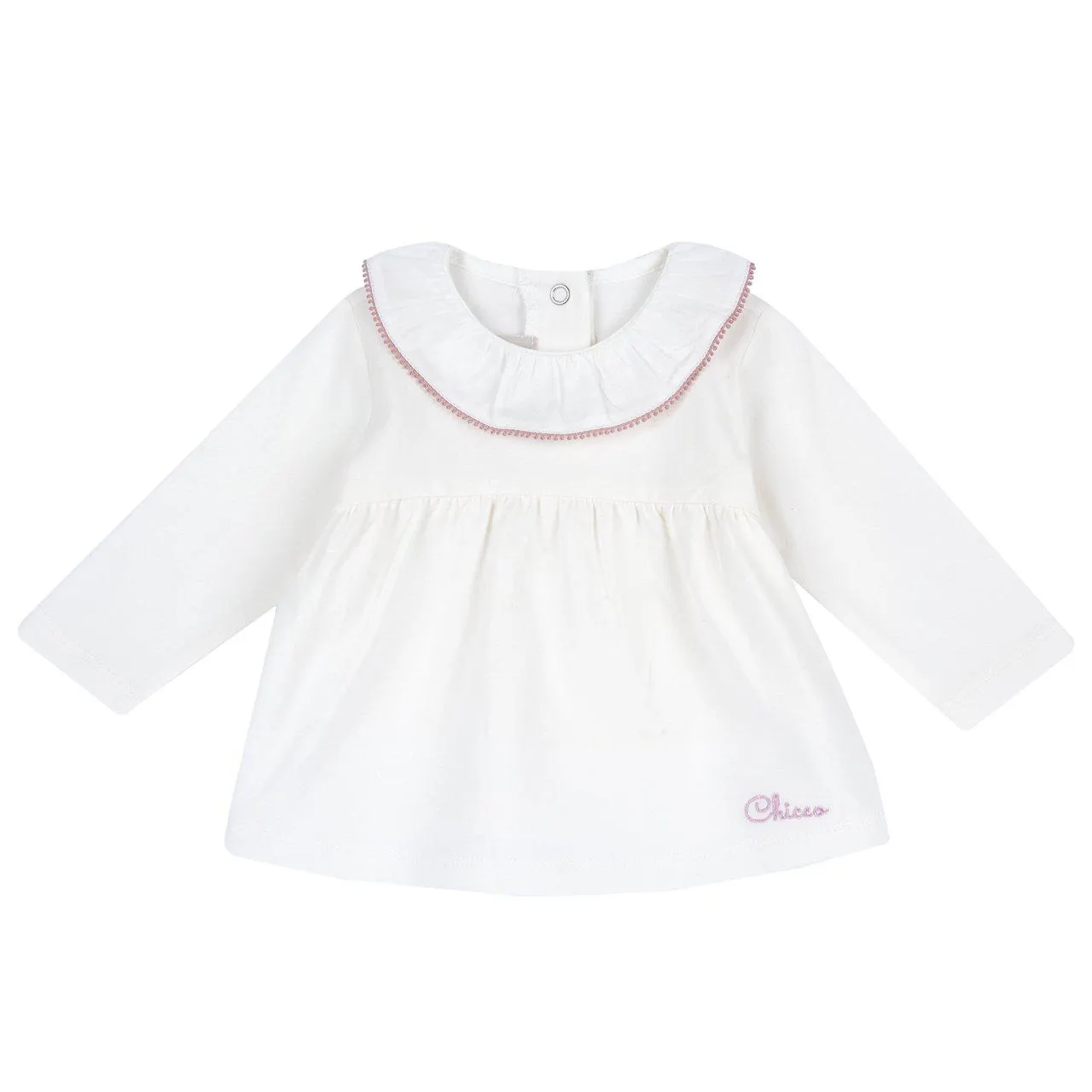 Camiseta de algodón con volante