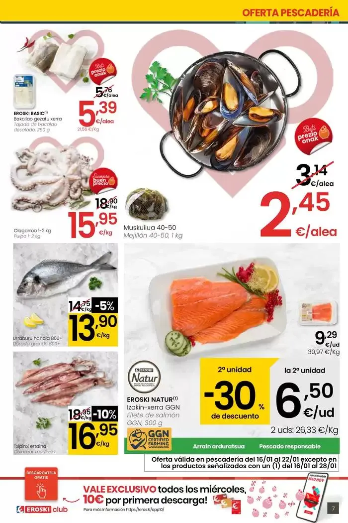 Catálogo de 2000 produktu baino gehiago, BETI PREZIO ONEAN EROSKI CENTER 16 de enero al 28 de enero 2025 - Página 7