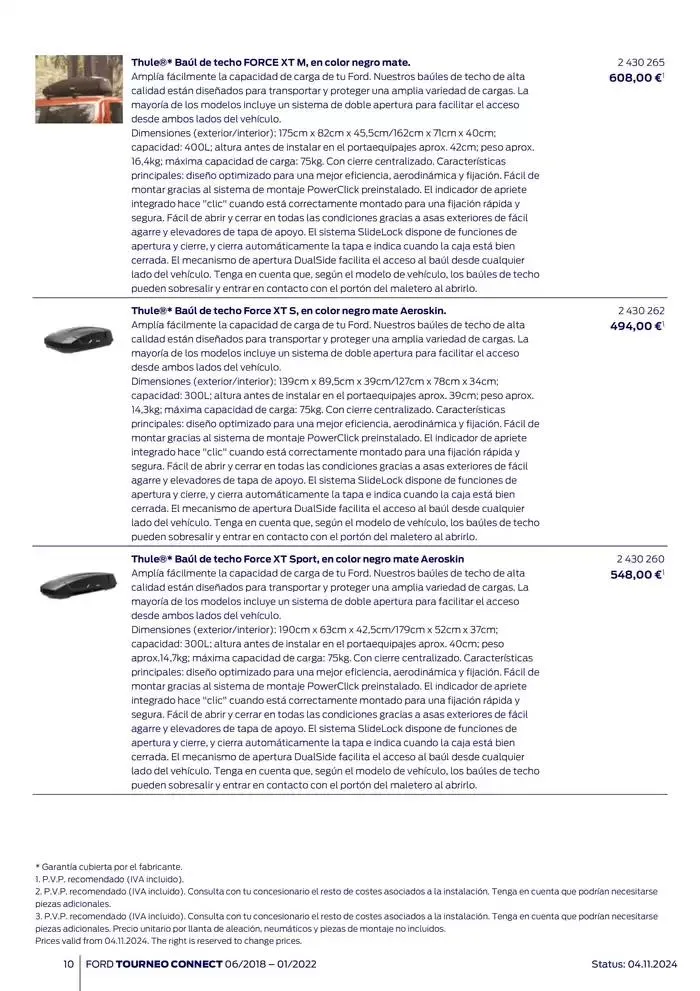 Catálogo de Ford de accesorios Tourneo Connect 13 de noviembre al 13 de noviembre 2025 - Página 10