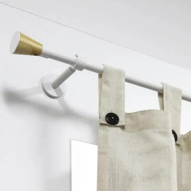 2 Soportes extensibles 11-16 cm D20 blanco mate INSPIRE