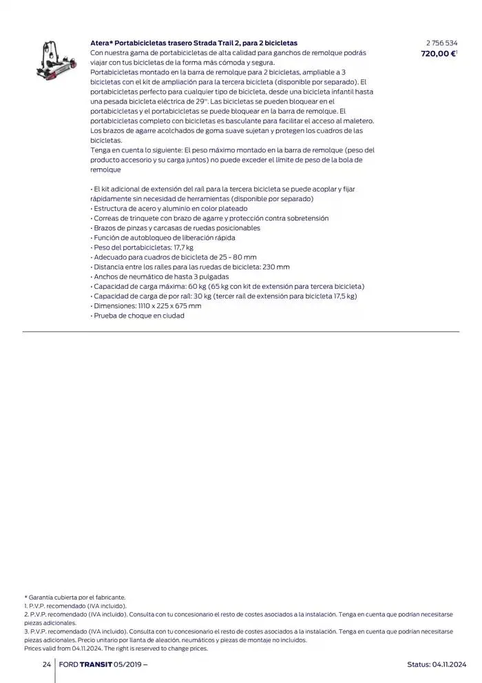 Catálogo de Ford de accesorios Transit Van 13 de noviembre al 13 de noviembre 2025 - Página 24