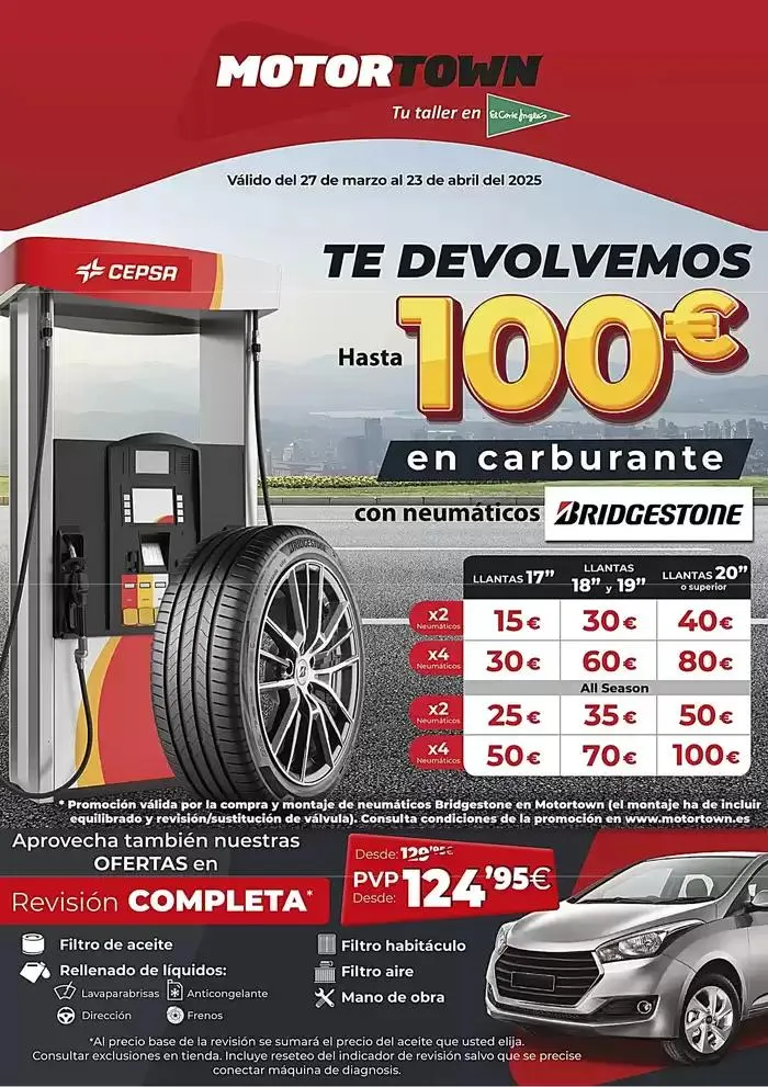 Te devolvemos 100€ hasta en carburante con neumáticos BRIDGESTONE - 1
