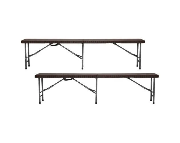 Pack 2 bancos plegables catering 180x30x43cm o91