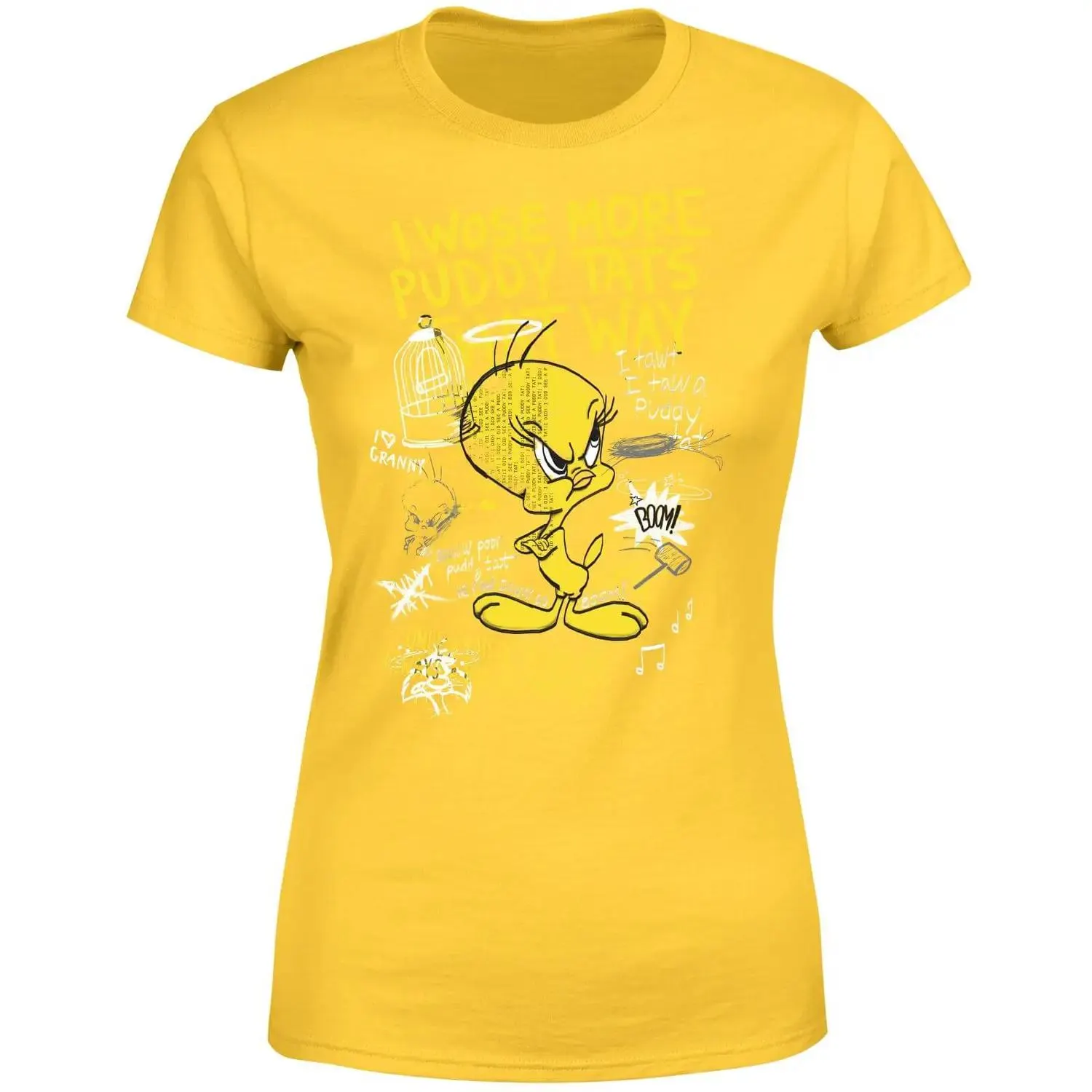 Camiseta Looney Tunes Piolín Enfadado - Mujer - Amarillo