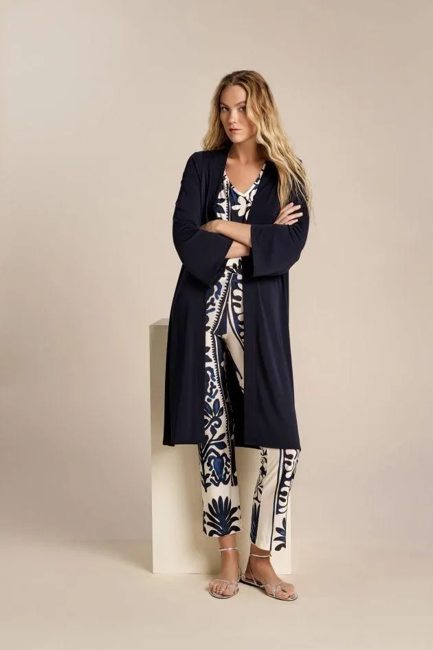 Kimono largo de punto circular