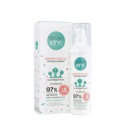 Crema Facial Infantil Seven Kids 50Ml Con Prebióticos Y Vitamina B3 Hipoalergénico