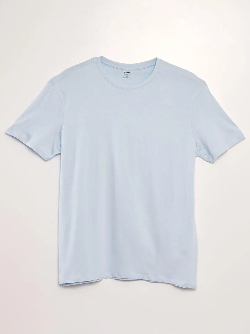 Camiseta recta de punto lisa - AZUL