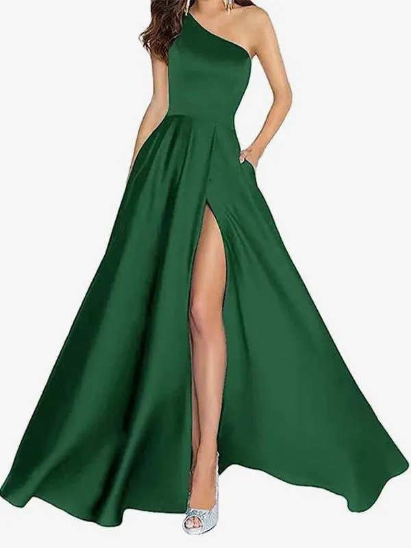 Vestido de noche Vestido tubo Escote cuadrado Hasta el suelo Sin mangas Con cordones Tela de satén Vestidos de fiesta social