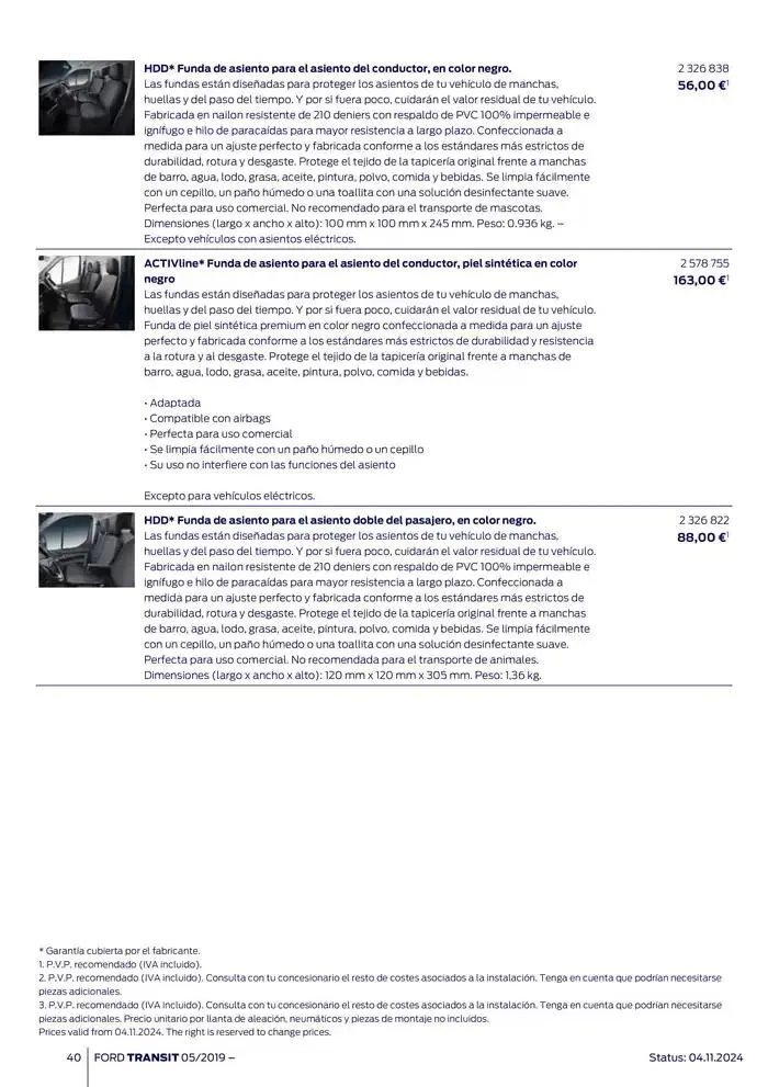 Catálogo de Ford de accesorios Transit Van 13 de noviembre al 13 de noviembre 2025 - Página 40