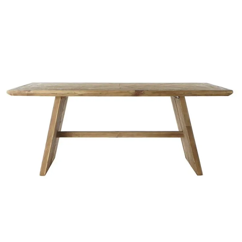 Rectangular dining table recycled wood 180cm