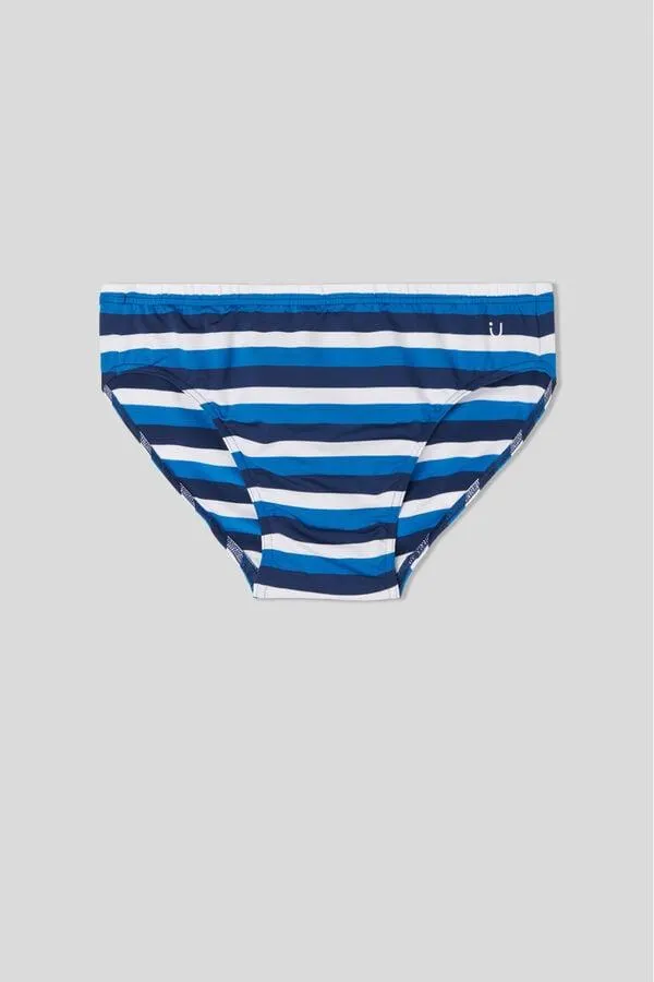 Striped Swim Briefs
